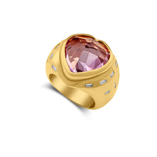  Diamanti Collection 18K Gold Heart Shaped Citrine & Diamond Ring - Nado's Jewellery