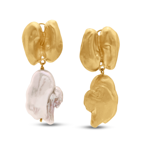Perle Collection 21K Gold Sea Pearl Earring - Nado's Jewellery