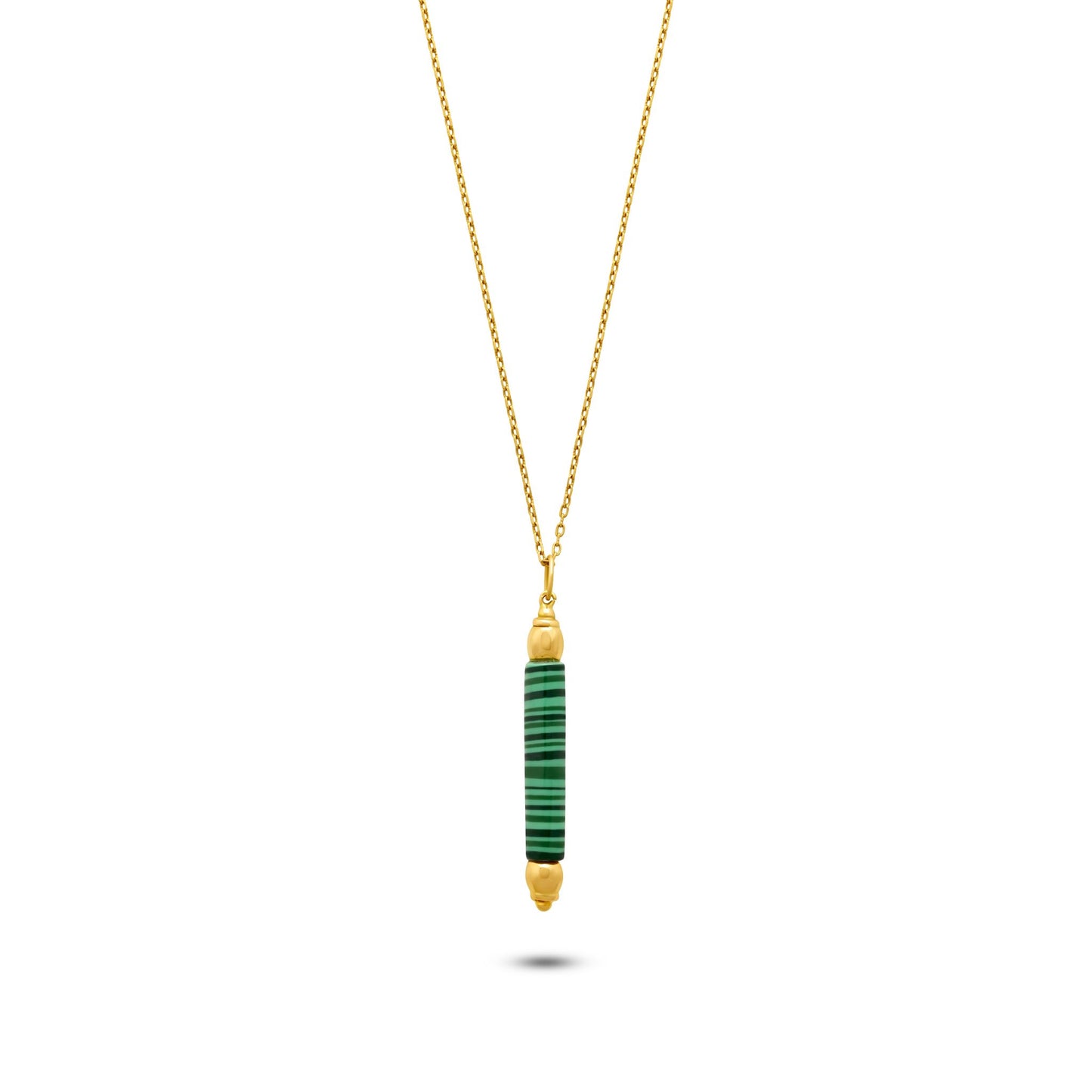Pietre Collection 18K Gold Vertical Pendant Necklace - Nado's Jewellery