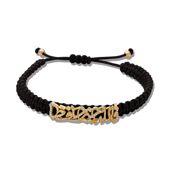 Diamanti Collection 21K Gold & Diamonds Calligraphy Mesh Bracelet - Nado's Jewellery