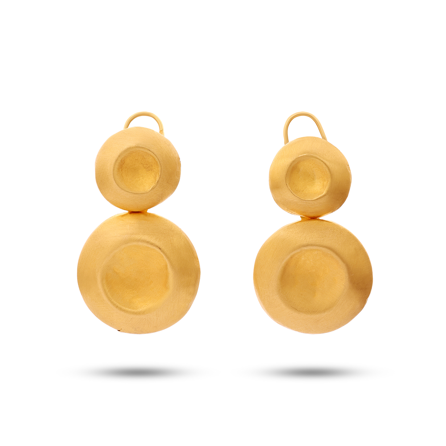 Tesoro Collection 21K Gold Pulsante Piccolo Earring - Nado's Jewellery