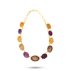 Pietre Collection 18K Gold, Citrine, Amethyst And Smoky Topaz Bonbon Necklace - Nado's Jewellery
