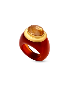  Pietre Collection Ring 18 K Gold Citrine & Amethyst Ring - Nado's Jewellery