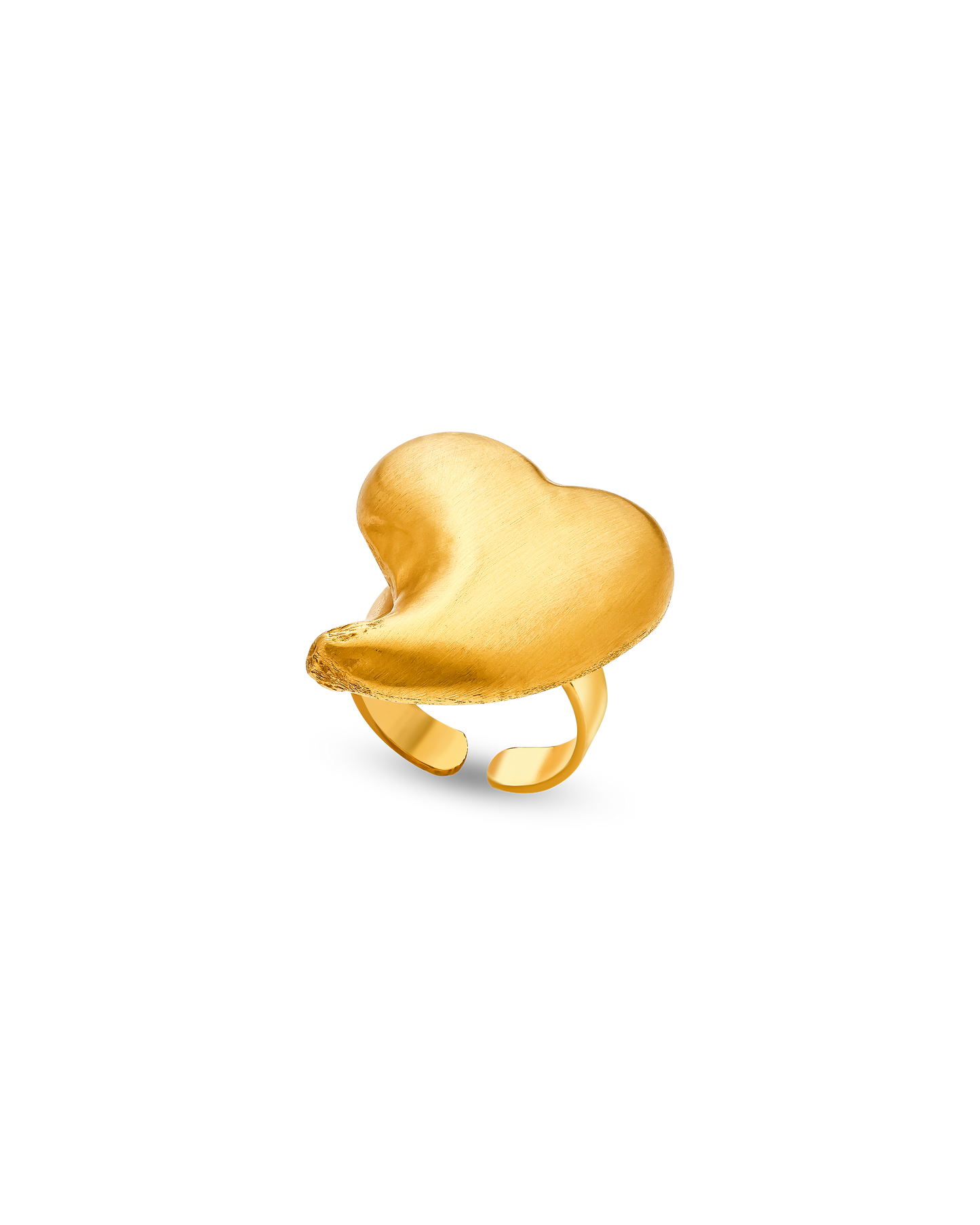 Tesoro Collection Ring 21K Gold Media Heart Ring - Nado's Jewellery