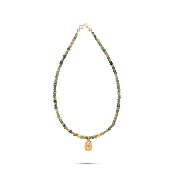 Mini Nado'S 18K Gold Cardamom Jade Choker - Nado's Jewellery