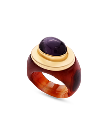  Pietre Collection 18K Gold Sfera Agate Ring - Nado's Jewellery