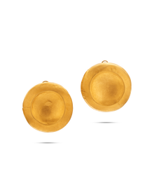  Tesoro Collection 21K Gold Round Table Earrings - Nado's Jewellery