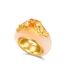  Bordi Collection 21K Gold Foil Onyx Ring - Nado's Jewellery