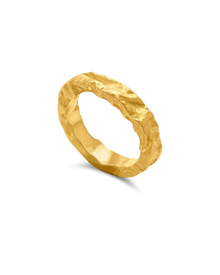  Tesoro Collection Ring 21K Gold Media Wedding Band - Nado's Jewellery