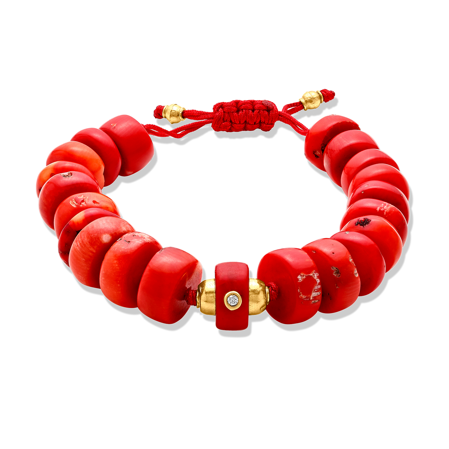 Pietre Collection 21K Gold Corallo Rosso Bracelet - Nado's Jewellery