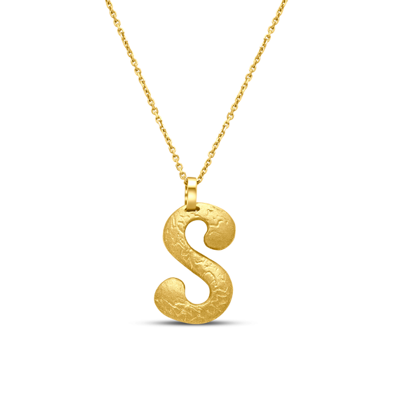 Tesoro Collection 18K Gold Letter Pendant - Nado's Jewellery