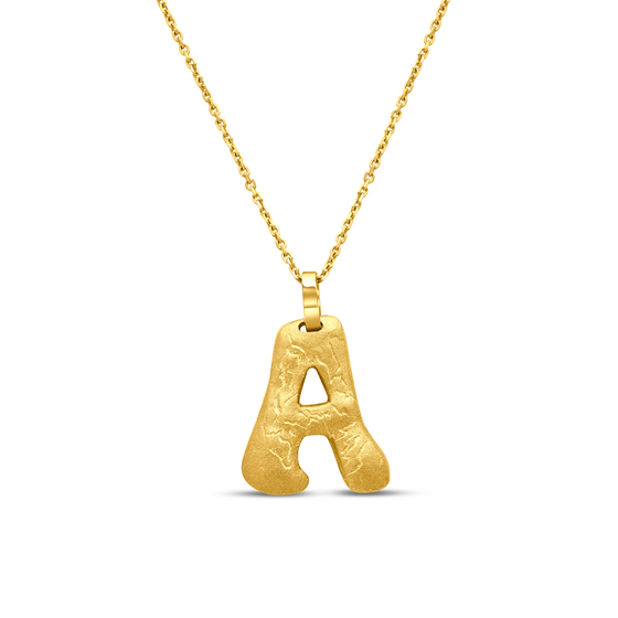 Tesoro Collection 18K Gold Letter Pendant - Nado's Jewellery