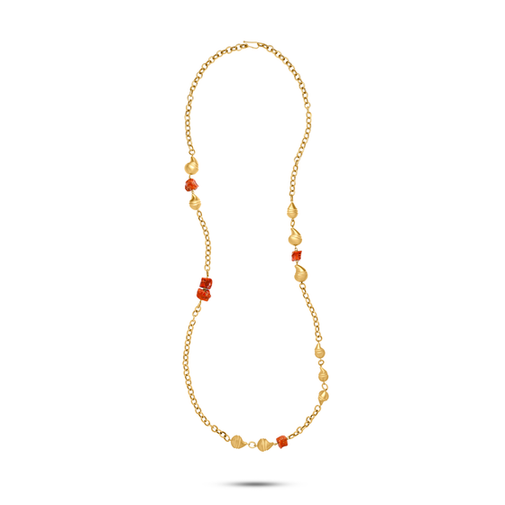 Pietre Collection  21K Gold Coral Necklace - Nado's Jewellery