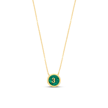  Tesoro Collection 18K Gold Malachite Numero Fortunato Three Necklace - Nado's Jewellery