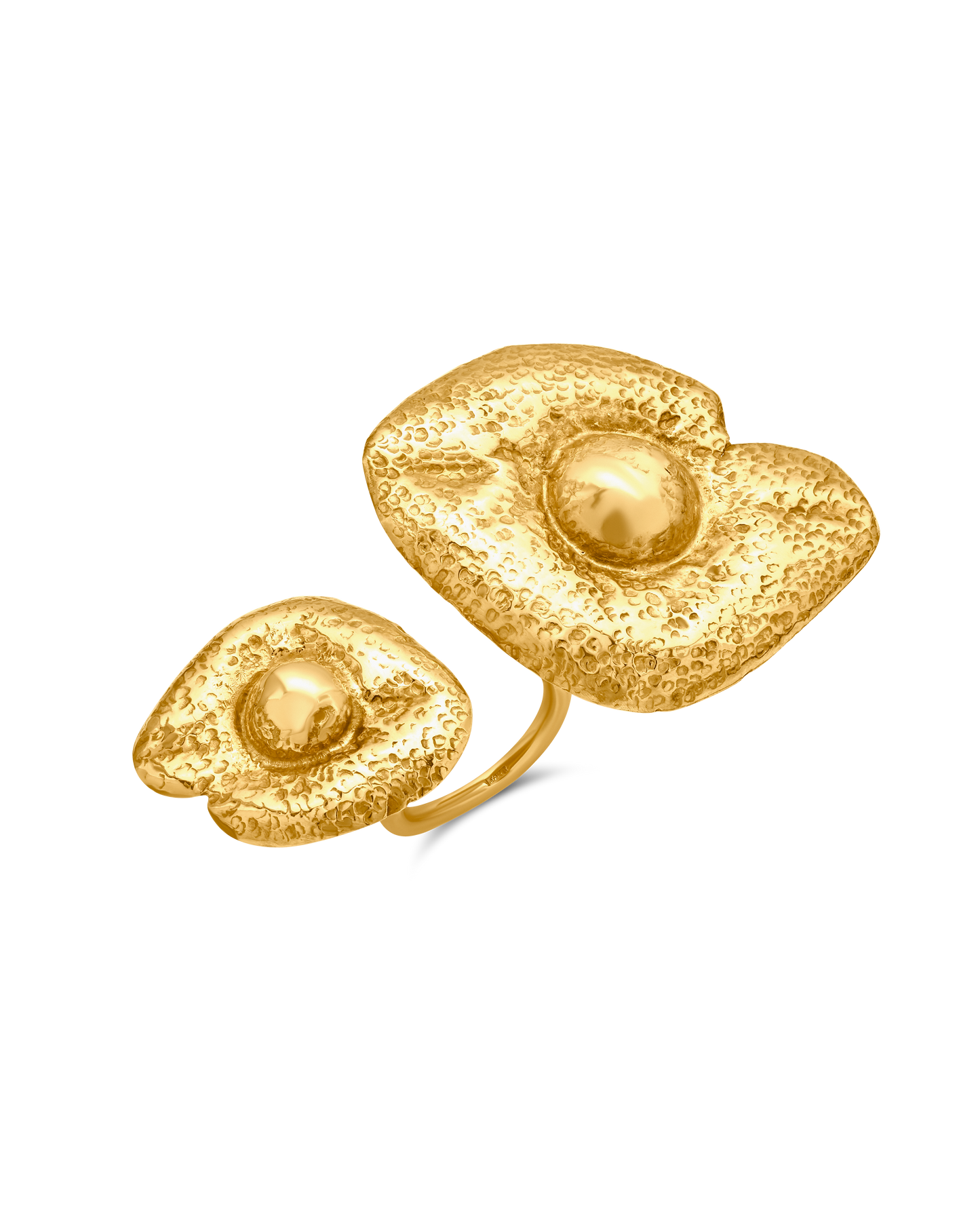 Tesoro Collection Ring 21K Two Flower Ring - Nado's Jewellery