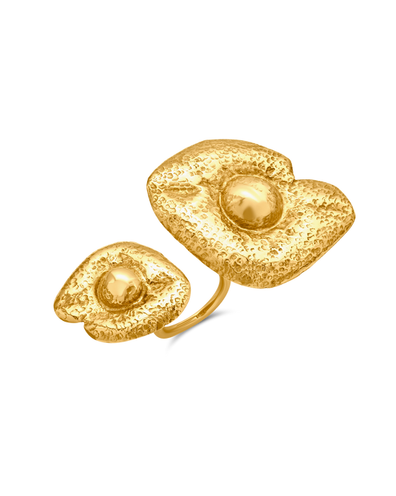 Tesoro Collection Ring 21K Two Flower Ring - Nado's Jewellery