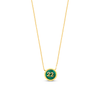 Tesoro Collection 18K Gold Malachite Numero Fortunato Three Necklace - Nado's Jewellery