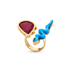 Pietre Collection 21K Gold Serpente Ruby Ring - Nado's Jewellery
