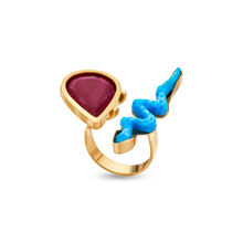  Pietre Collection 21K Gold Serpente Ruby Ring - Nado's Jewellery