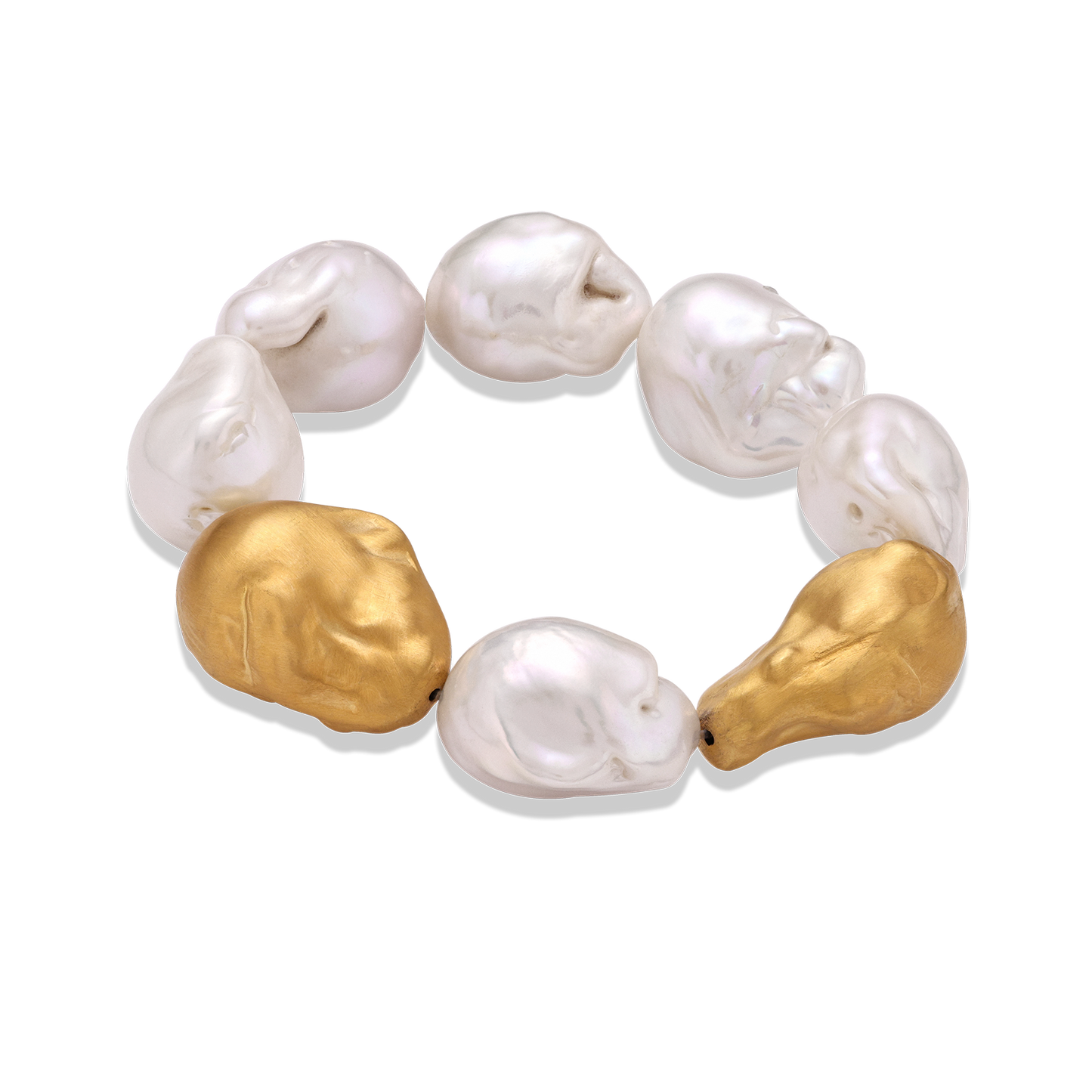 Perle Collection 21K Gold Grande Perla A Mano Bracelet - Nado's Jewellery