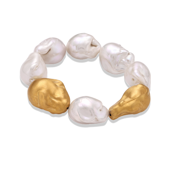 Perle Collection 21K Gold Grande Perla A Mano Bracelet - Nado's Jewellery