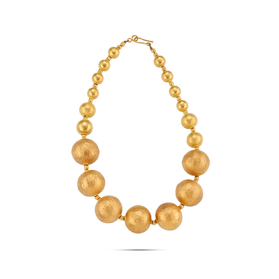 Tesoro Collection 21K Gold Ball Shaped Necklace - Nado's Jewellery