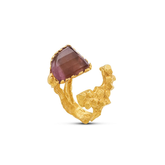 Pietre Collection 21 K Gold Disconnected Ruby Ring - Nado's Jewellery