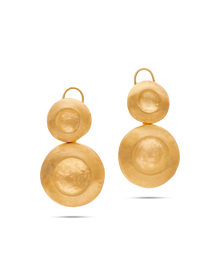  Tesoro Collection 21K Gold Pulsante Media Earrings - Nado's Jewellery