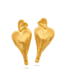  Tesoro Collection Earrings 21K Gold Heart Earrings - Nado's Jewellery
