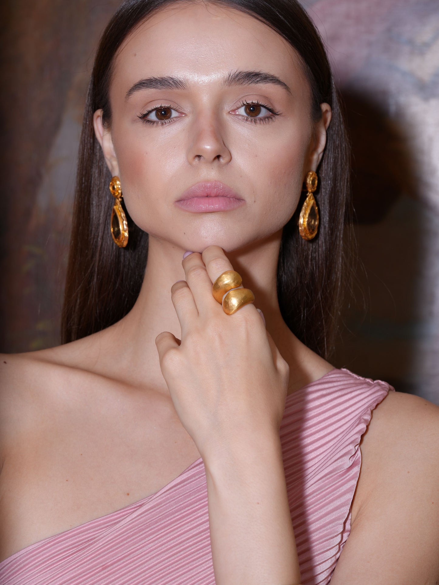 Pietre Collection 21K Gold Citrine Teardrop Earrings - Nado's Jewellery