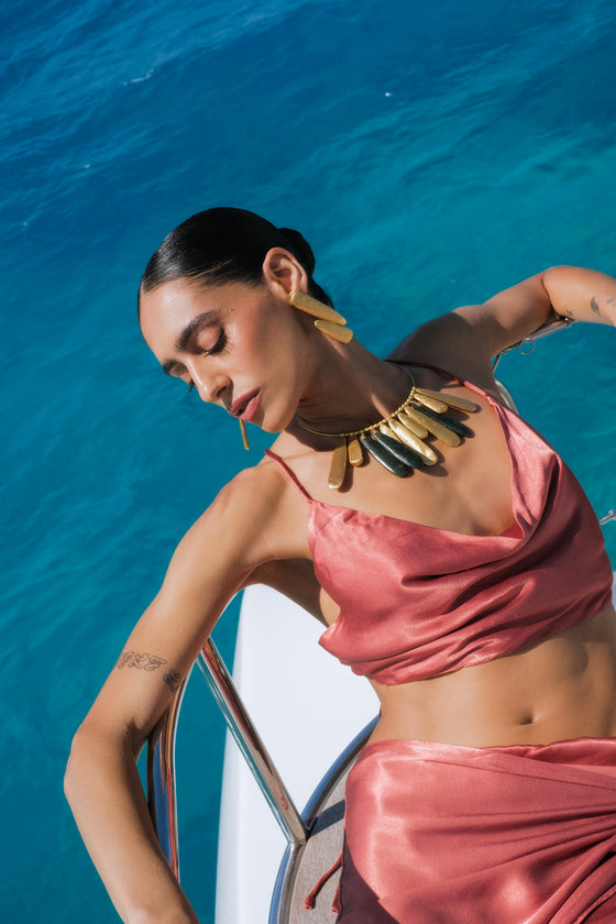 Pietre Collection 21K Gold Nefertiti Earring - Nado's Jewellery