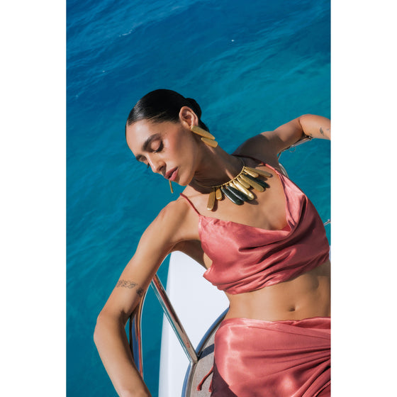 Pietre Collection 21K Gold And Jade Nefertiti Necklace - Nado's Jewellery