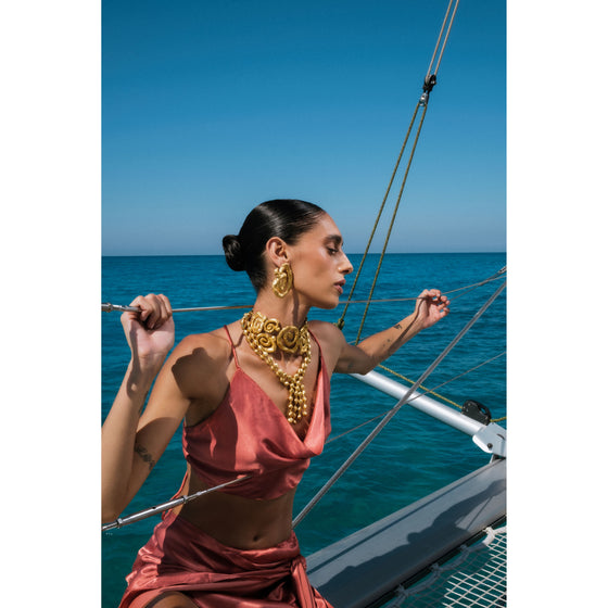 Pietre Collection 18K Gold, Citrine, Amethyst And Smoky Topaz Bonbon Necklace - Nado's Jewellery