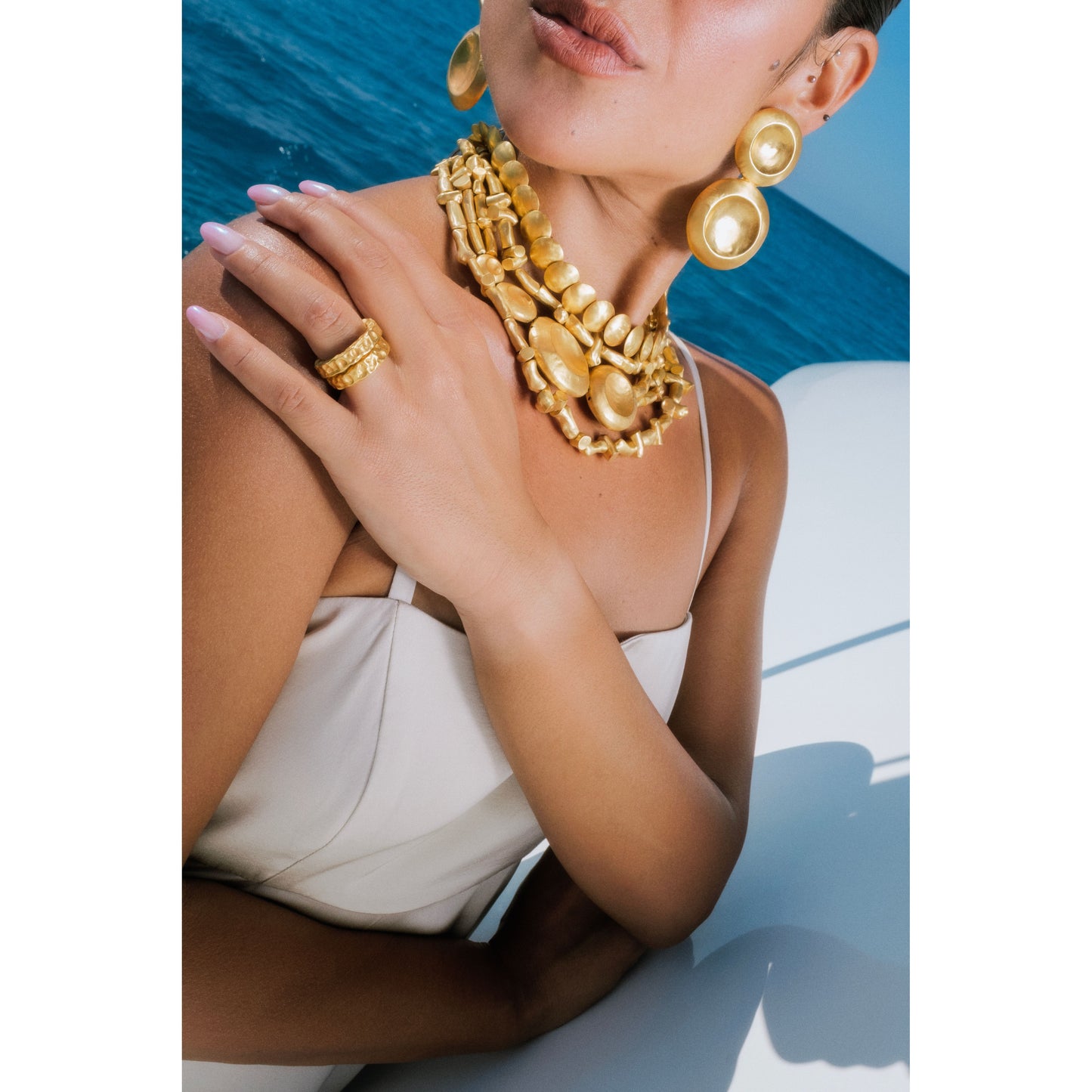 Tesoro Collection 21K 2 Pulsante Necklace - Nado's Jewellery