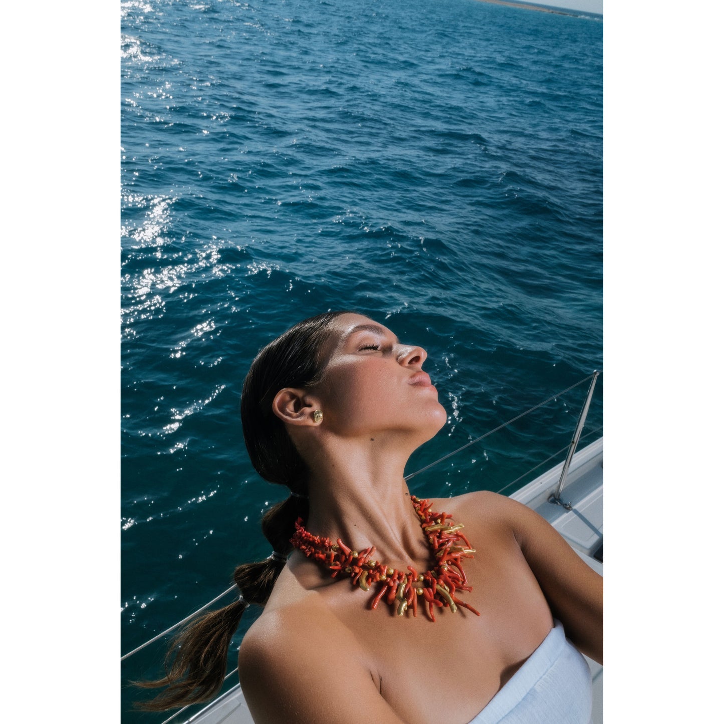 Pietre Collection Coral & 21K Gold Two-Tier Collier - Nado's Jewellery