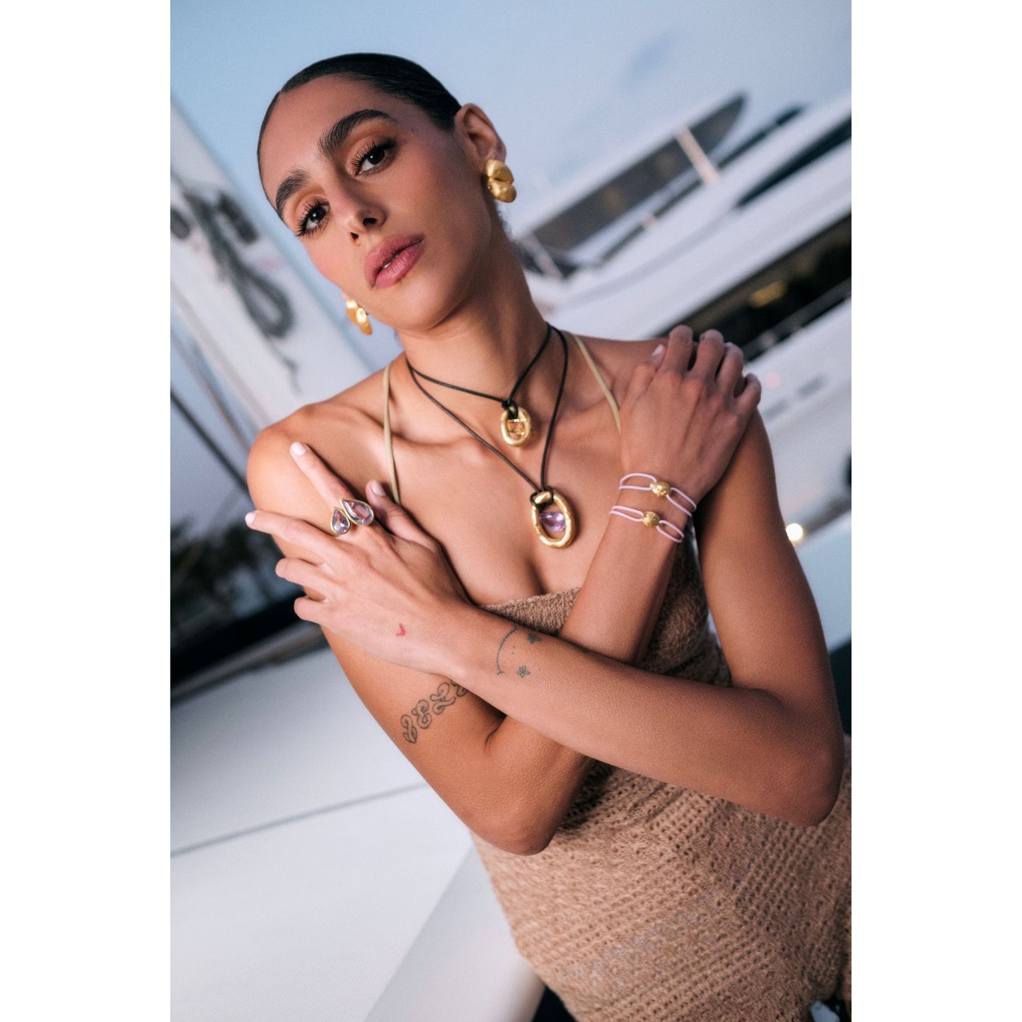 Pietre Collection 21K Gold No-Ma-Do'S Citrine Small Link Necklace - Nado's Jewellery