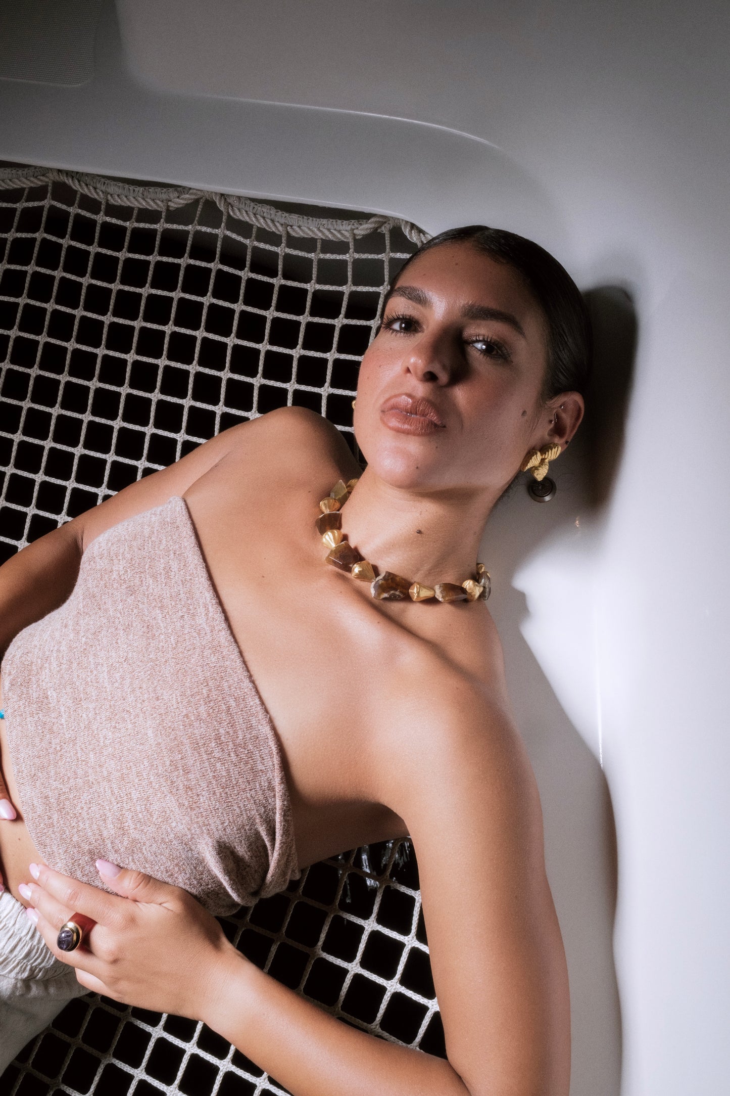 Tesoro Collection 21K Gold Bean Caffã¨ Earring - Nado's Jewellery