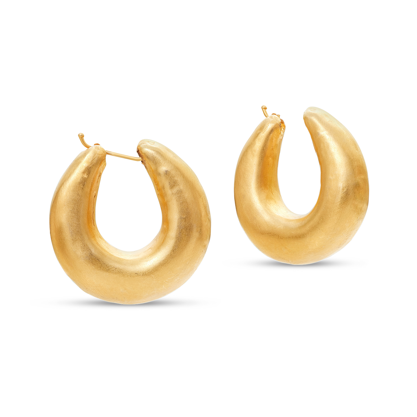 21K Gold Chunky Crescent Earrings - Nado's Jewellery