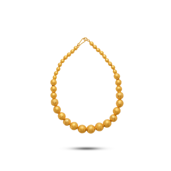 Tesoro Collection 21K Gold Media Pendenza Pearl Shaped Necklace - Nado's Jewellery