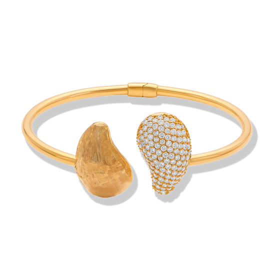 Diamanti Collection 18K Gold And Diamond Yin Yang Cuff - Nado's Jewellery