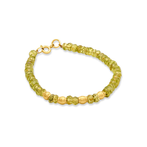 Pietre Collection Precious Stones 21K Gold Beaded Bracelet (Ruby/Peridot Done) (Multi-Colour/Sapphire/Jade/Labradorite/Agate Remaining) - Nado's Jewellery