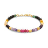 Pietre Collection Precious Stones 21K Gold Beaded Bracelet (Ruby/Peridot Done) (Multi-Colour/Sapphire/Jade/Labradorite/Agate Remaining) - Nado's Jewellery