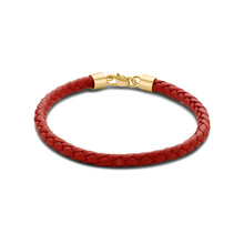  Terra Collection 18K Gold Braided Leather Bracelet Media - Nado's Jewellery