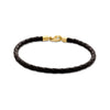 Terra Collection 18K Gold Braided Leather Bracelet Media - Nado's Jewellery