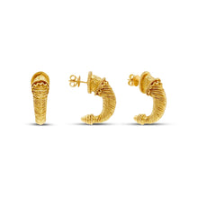  Tesoro Collection 18K Gold Horn Inspired Earrings - Nado's Jewellery