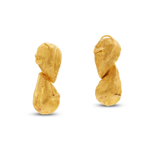  21K Gold Irregular Rounds Earrings - Nado's Jewellery