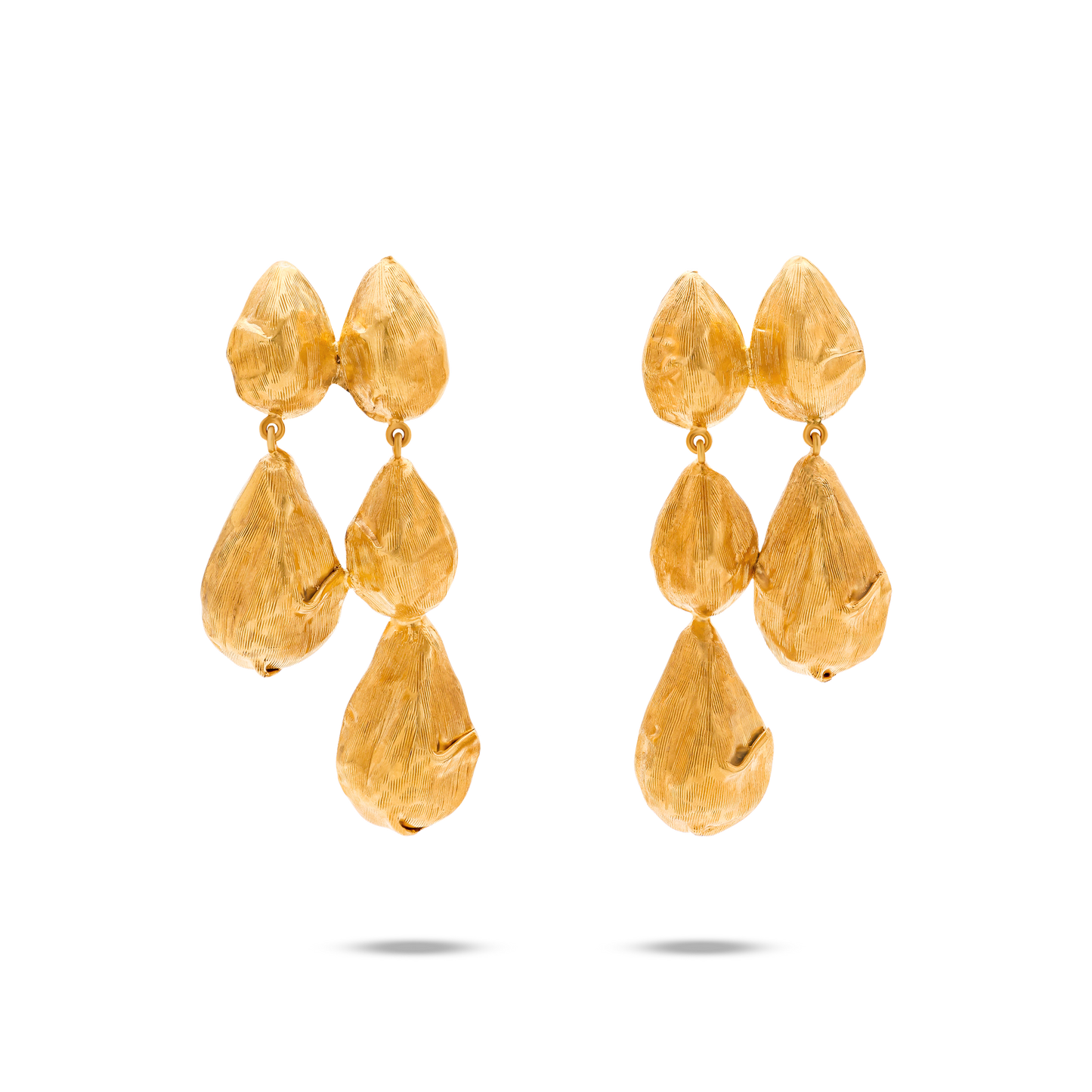 18K Gold Cardamom Cascata Earrings - Nado's Jewellery
