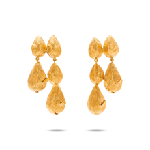  18K Gold Cardamom Cascata Earrings - Nado's Jewellery