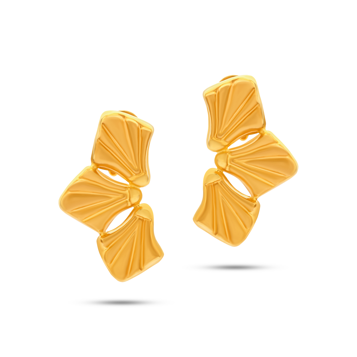 Lotus Collection Gold Lotus Fioritura Earrings - Nado's Jewellery