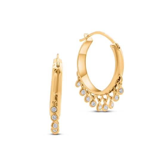 Diamanti Collection 18K Gold Diamonds Fringe Piccola Earrings - Nado's Jewellery